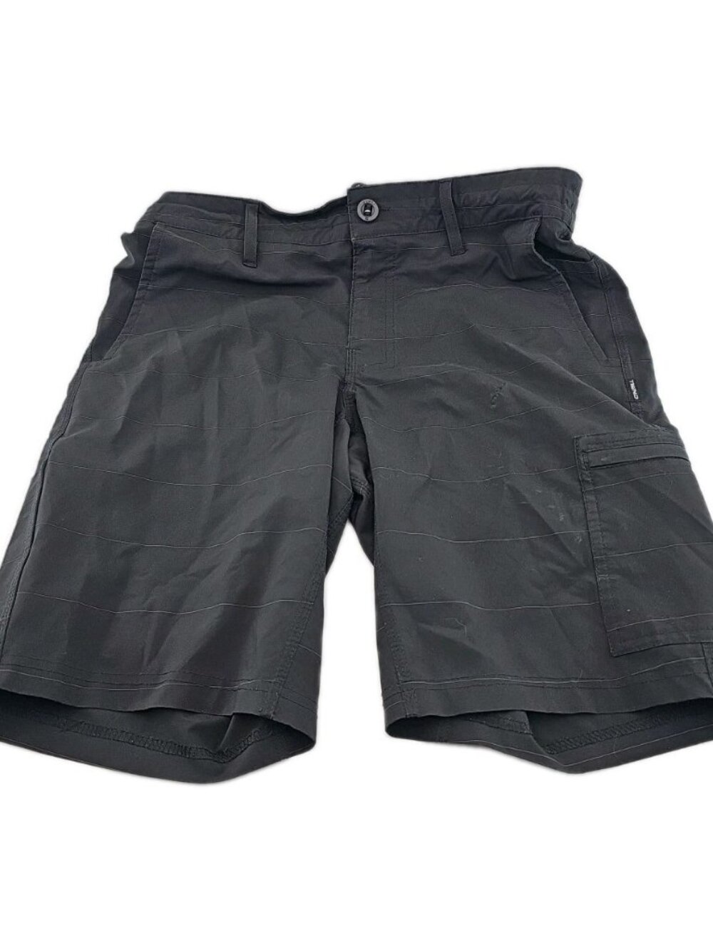 O'Neill Shorts Size 30 Black Gray Stripe Cargo Pockets